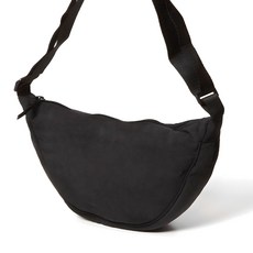 旅行用迷你半月斜背包, 黑色