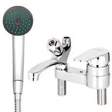 dia bath 浴室兩用淋浴洗臉盆水龍頭, 1個, 銀色