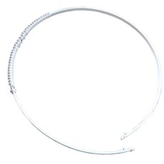 MAISONTEXTILE 圓形窗簾軌道 120m+螺絲 4入+滾輪 12入+支架 4入, 白色