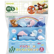 Torune Dolphin Pick 一次性叉子, 8入, 1組