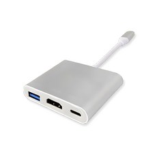 NEWVIA Type-C USB 3.0多端口集線器, 銀