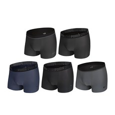 [含大尺碼] PUMA Bodywear 男性 AIR 輕量 黑標系列 平口內褲 5件組
