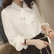 Elsso 蝴蝶結點綴長袖襯衫