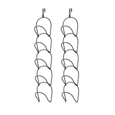 comet 家用帽子收納掛勾掛架, 黑色, 2個