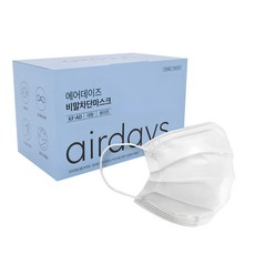 에어데이즈 비말차단 마스크 대형 KF-AD, 50개입, 1개, 화이트