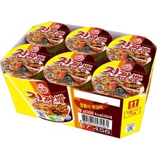 OTTOGI 不倒翁 碗裝金螃蟹海鮮風味炒碼湯麵, 6入