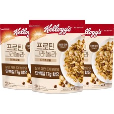 Kellogg's 家樂氏 蛋白質格蘭諾拉麥片 黑巧克力球口味, 450g, 3包