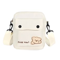 MalangJelly 想念熊斜背包, 象牙白