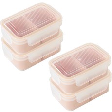 이지앤프리 나눔쉐어 밀프랩 용기 2칸, 4개, 480ml(4p)