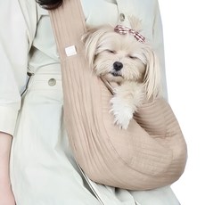 Nanpet 狗狗前抱式斜背包, 棕色
