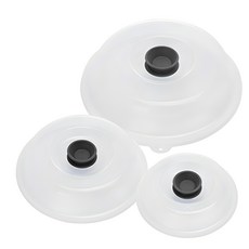 NEED&NEED 微波爐扁平食物保鮮蓋3件組, 灰色, 1套