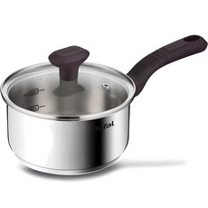 Tefal 法國特福 感應爐適用不鏽鋼單柄湯鍋 Tasty Cook系列, 單色 霧面棕, 16cm, 16cm