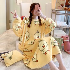 2'nd Pink Oversize寬鬆連身睡衣 口袋套裝 產後調理用 孕婦睡衣