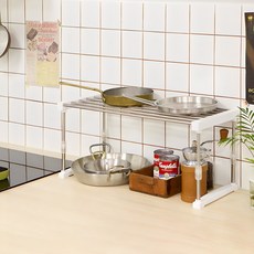 comet 可調節寬高不鏽鋼廚房層架, 白色