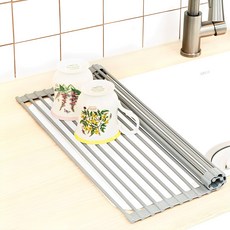 comet 矽膠餐具瀝水捲墊, 灰色, 1個