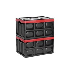 comet 多功能折疊收納箱 大 56L, 黑色, 2個