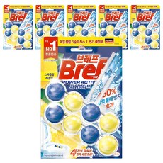 Bref 妙力 Power Active懸掛式馬桶清潔球 檸檬清香, 100g, 6組