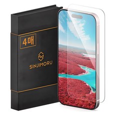 SINJIMORU Sinji Glass 2.5D 鋼化玻璃手機螢幕保護貼 4片, 1組