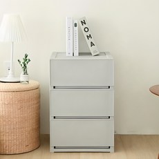 코멧 국내생산 모던 서랍장, 그레이, 3단