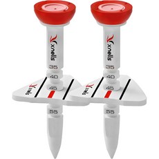XNELLS Aiming 高度調節 Control 高爾夫球釘, 紅色, 2個