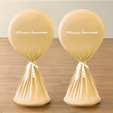 Nature Living 棉花糖字母印花彈性電風扇罩 適用所有型號 2入, 奶油黃