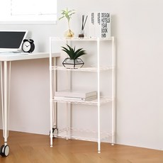 LIVENS 金屬 450 立式層架, 白色, 4層