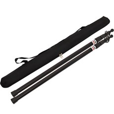 camp village 伸縮營柱 蓋型 黑色 2入 + 收納袋套組, 1套