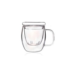 inbloom T 耐熱玻璃濾茶馬克杯 500ml + 附蓋, 單一顏色, 1個