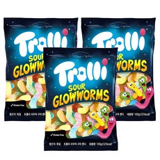 Trolli 蚯蚓造型酸甜軟糖, 100g, 3包
