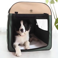 DING DONG PET 寵物折疊軟質外出籠, 綠色, 1個