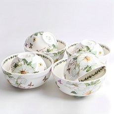 Royal Essex 木蘭骨瓷飯碗湯碗組, 混合顏色, 飯碗 + 湯碗