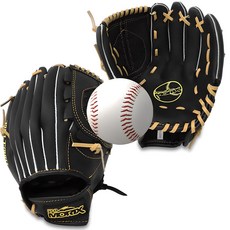 PRO MORIX 棒球手套 右手款 2入+棒球, 混色