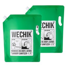 wechik 衣物消臭柔軟精補充包, 2包, 1.7L