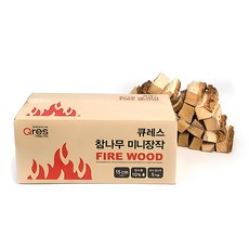 큐레스 국산 참나무 미니 장작, 5kg, 1개