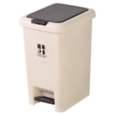 투 웨이 빈 페달 휴지통 10L, 베이지