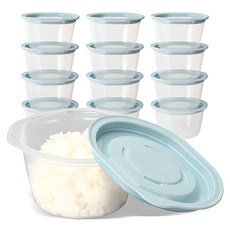 冷凍米儲存微波爐烹飪和米飯密封容器天藍色 275 毫升, 保鮮盒275ml, 13個
