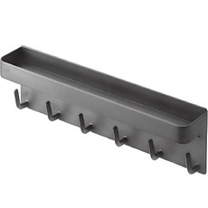 壁掛式多功能掛勾置物架 白色, 1個