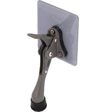 五金大師免鑽孔一鍵式馬蹄形門擋 深灰色, 1個