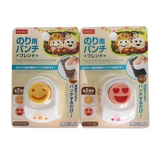 Daiso 微笑愛心海苔打洞器2件組, 1套, 混合色