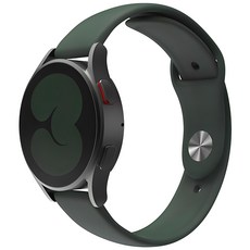 SINJIMORU Galaxy Watch 相容矽膠錶帶, 1個, 深綠色