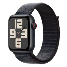 Apple 정품 2024 애플워치 SE 2세대 알루미늄 케이스, 미드나이트 잉크 스포츠 루프, 44mm, Cellular, 미드나이트 / 잉크 스포츠 루프, Loop