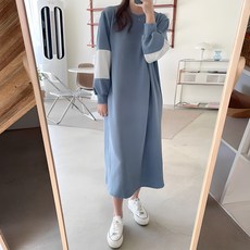 BORIMOM 女款大尺碼拼色孕婦連身裙 a539