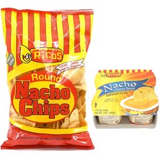 Ricos 玉米脆片 454g+起司醬 100g 4入, 1組