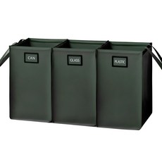 HaPPysaLe 家用回收分類箱 3件組 RAD3, 綠色, 單品