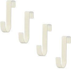 The Bella 廚房多用途不鏽鋼掛鉤, 白色, 4個