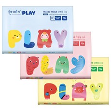 한예지 PLAY 여행용티슈, 70매입, 3개