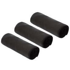 comet 運動乾式涼感毛巾組, 3個, 黑色