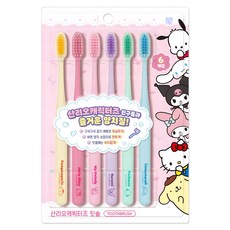 ATEX 三麗鷗角色牙刷, 混色, 6支, 1組