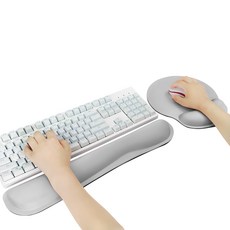 ikoikwan 메모리폼 키보드 손목받침대+ 마우스패드, 그레이, 1세트