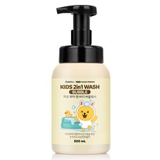 베비언스 카카오 무지 키즈 헤어 앤 버블 바디워시, 500ml, 1개